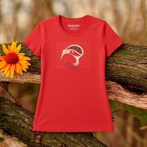Wild Kiwi New Zealand XL TShirt Short Sleeve Coral Aotearoa Long White Cloud NZ
